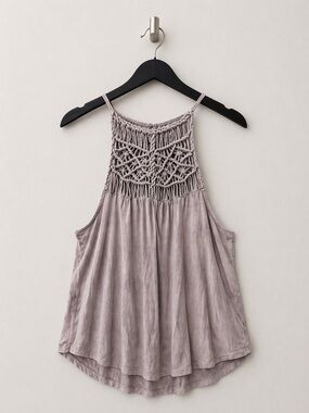 American Eagle Soft & Sexy Crochet Front Tank Top Size M Boho Flowy Lightweight